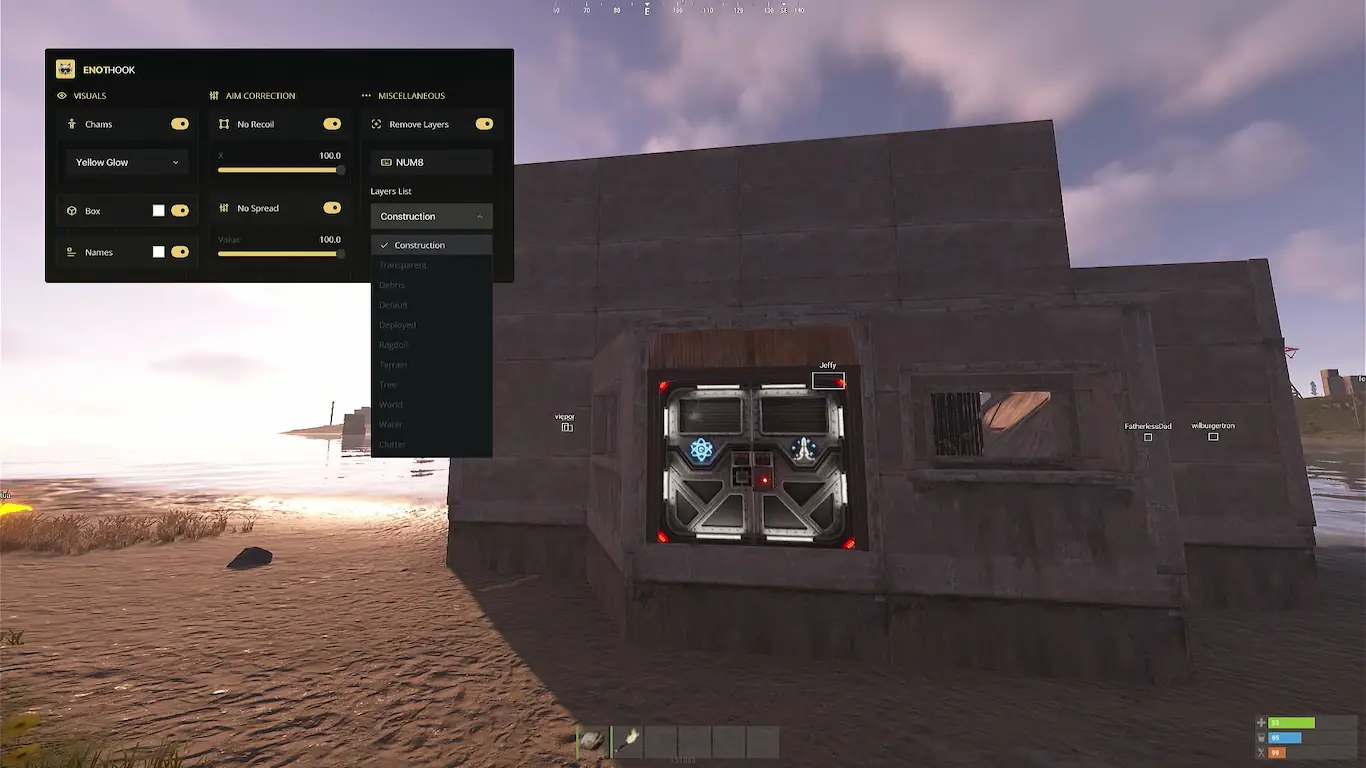 Screenshot 14 do cheat Rust Enot Hook
